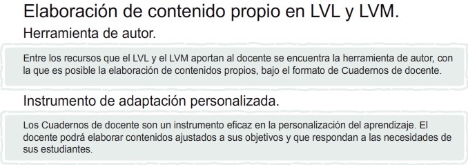 Elaboración de contenido propio en LVL y LVM