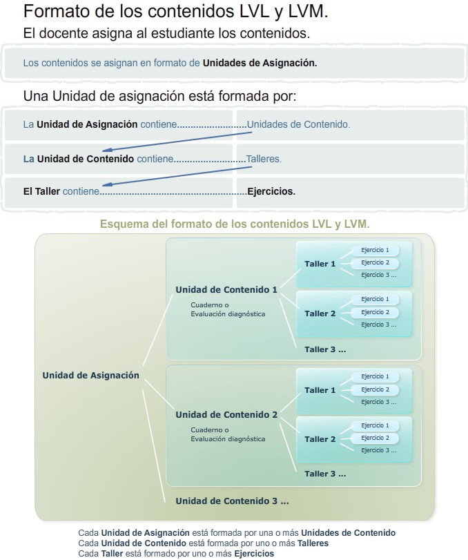 Formato de los contenidos LVL y LVM